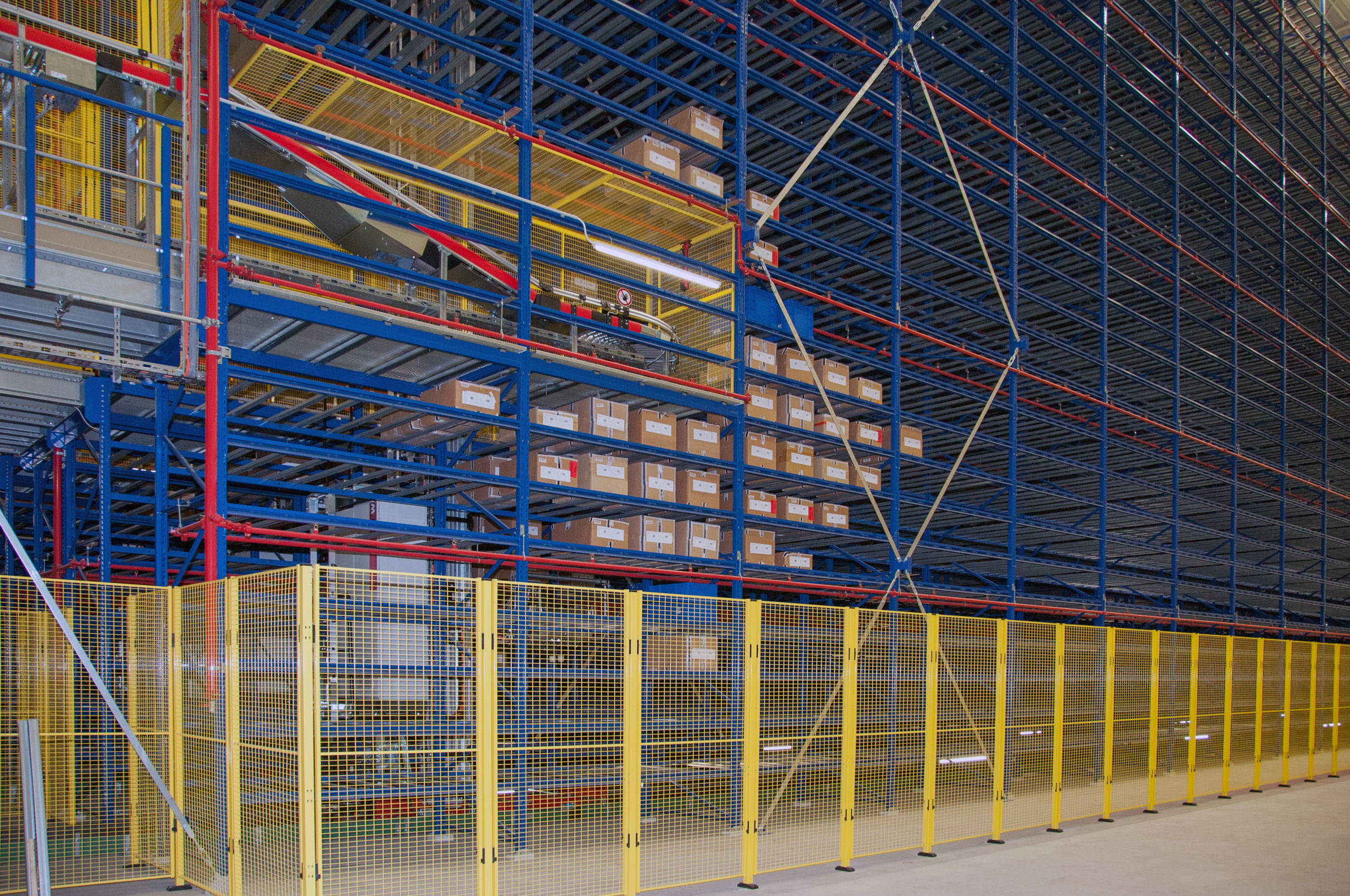 Automated warehouse for cartons