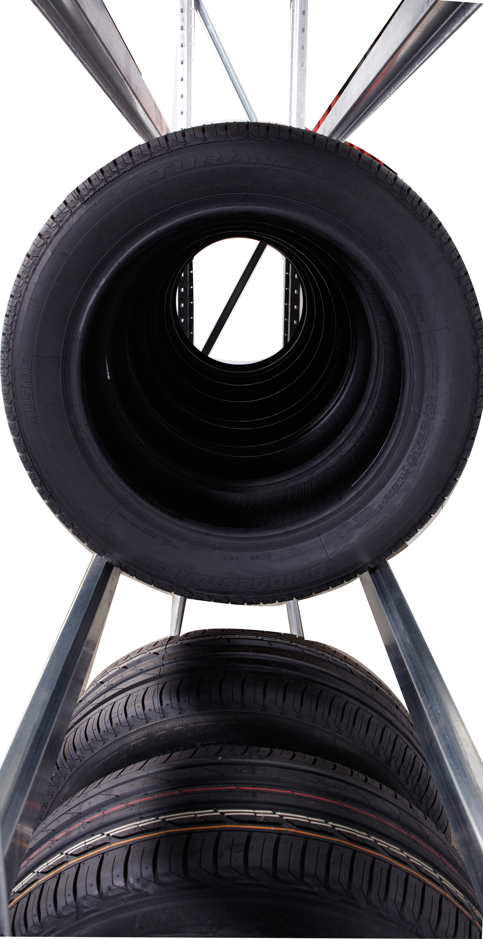 Regál na skladování pneumatik