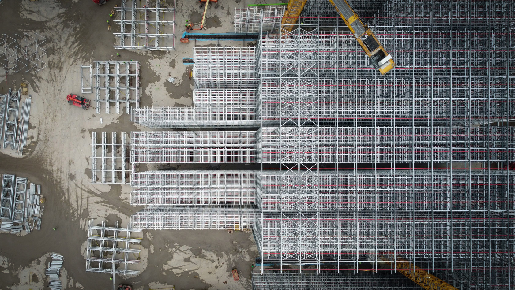 stow silo racks seen from above